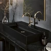Kép 3/3 - Villeroy & Boch Memento 2.0 80 x 47 cm-es mosdó csaplyuk és túlfolyó nélkül Ebony CeramicPlus felülettel - 4A228FS5