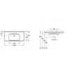 Kép 2/2 - Villeroy & Boch Subway 2.0 100 x 47 cm-es beépíthető mosdó 1 csaplyukkal CeramicPlus felülettel - 71751GR1