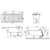 Kép 2/4 - Villeroy & Boch Oberon 1700 x 750 mm-es beépíthető egyenes kád - UBQ170OBE2V-01