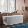 Kép 3/4 - Villeroy & Boch Oberon 2.0 1800 x 800 mm-es falhoz építhető egyenes kád - UBQ180OBR9CD00V-01
