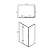 Kép 2/2 - Wellis Palmaria 120x90 cm zuhanykabin, jobbos WC00427