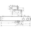 Kép 2/2 - Hansgrohe ShowerTablet 600 termosztátos kádcsaptelep falsíkon kívüli szereléshez 13109400