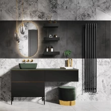 Fekete mosdószekrény