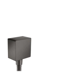 Hansgrohe Fixfit tömlőcsatlakozás visszafolyásgátlóval, szálcsiszolt fekete/króm 26455340