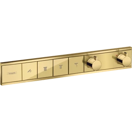 Hansgrohe RainSelect Termosztát falsík alatti szereléshez, 4 fogyasztóhoz, polírozott arany hatású 15382990