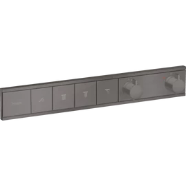 Hansgrohe RainSelect Termosztát falsík alatti szereléshez, 4 fogyasztóhoz, szálcsiszolt fekete/króm 15382340