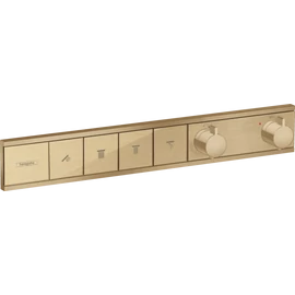 Hansgrohe RainSelect Termosztát falsík alatti szereléshez, 4 fogyasztóhoz, szálcsiszolt bronz 15382140