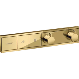 Hansgrohe RainSelect Termosztát falsík alatti szereléshez, 2 fogyasztóhoz, polírozott arany hatású 15380990