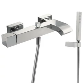 Tres CUADRO-TRES kádtöltő csaptelep zuhanyszettel króm 10717002
