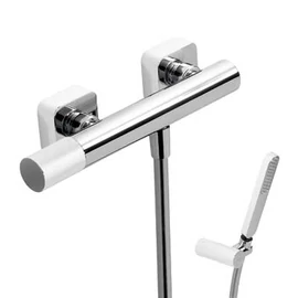 Tres Loft Colors egykaros zuhany csaptelep zuhanyszettel fehér/króm 20016701BL