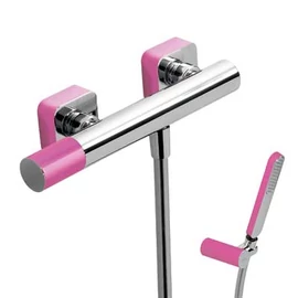 Tres Loft Colors egykaros zuhany csaptelep zuhanyszettel rózsaszín/króm 20016701FU