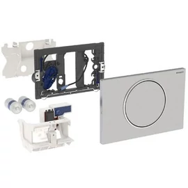 Geberit WC-öblítő vezérlés kapaszkodóba épített működtetőhöz, elemes, Sigma10 design szálcsiszolt / fényes króm / szálcsiszolt rozsdamentes acél 115.869.SN.5