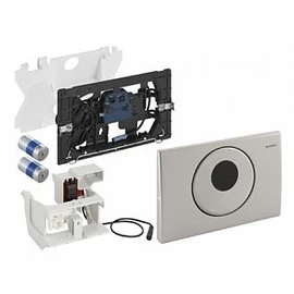 Geberit automata WC-öblítő vezérlés, elemes, Sigma10 design szálcsiszolt / fényes króm / szálcsiszolt rozsdamentes acél 115.891.SN.5