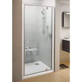 Ravak Pivot PDOP1-80 egyrészes kifelé nyíló zuhanyajtó fehér kerettel, transparent biztonsági üveggel