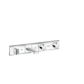 Hansgrohe RainSelect kádcsaptelep színkészlet 2 fogyasztóhoz, falsík alatti szereléshez, fehér/króm 15359400