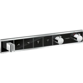 Hansgrohe RainSelect zuhanycsaptelep színkészlet 4 fogyasztóhoz, falsík alatti szereléshez, fekete/króm 15357600