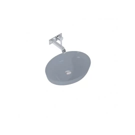 AREZZO design RIKA pultra ültethető mosdó 52x40 matt ezüstszürke AR-145003