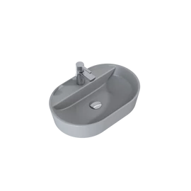 AREZZO design BABETTE pultra ültethető mosdó 62X44 matt ezüstszürke AR-145103