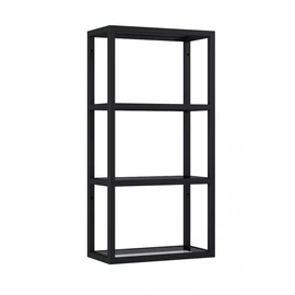 AREZZO design MONTEREY Függőpolc üveggel 40/80 matt fekete (21,6) AR-168186