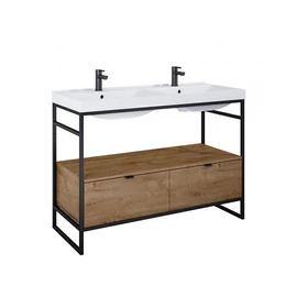 AREZZO NEBO alsószekrény 120 cm-es, 2 fiókkal, canela tölgy, matt fekete AR-168434