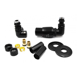 AREZZO design Cornerpex radiátor szelep fekete, jobb AR-CORNERPEX-B-R