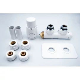 AREZZO design Duopex radiátor szelep fehér bal AR-DUOPEX-W-L