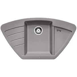 BLANCO ZIA 9E Silgranit mosogató szűrőkosárral (alumetál, #514757)