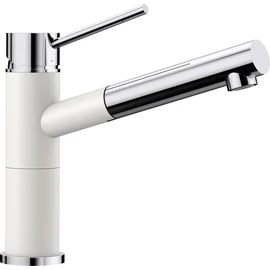 BLANCO ALTA-S Compact Silgránit kihúzható fejes mosogató csaptelep (fehér, #515327)