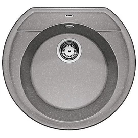 BLANCO RONDOVAL 45 Silgranit mosogató dugókiemelő nélkül (alumetál, #515670)