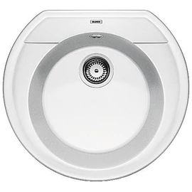 BLANCO RONDOVAL 45 Silgranit mosogató dugókiemelő nélkül (fehér, #515671)