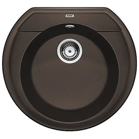 BLANCO RONDOVAL 45 Silgranit mosogató dugókiemelő nélkül (kávé, #515676)