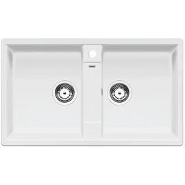 BLANCO ZIA 9 Silgranit mosogató szűrőkosárral (fehér, #516678)