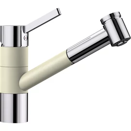 BLANCO TIVO-S Silgranit/króm kihúzható zuhanyfejes mosogató csaptelep (jázmin, #517614)