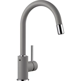 BLANCO MIDA-S SILGRANIT kihúzható perlátoros mosogató csaptelep (alumetál, 521456)