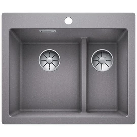 BLANCO PLEON 6 Split Silgranit mosogató dugókiemelő nélkül, alumetál 521691