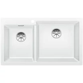 BLANCO PLEON 9 Silgranit mosogató dugókiemelő nélkül, fehér 523061