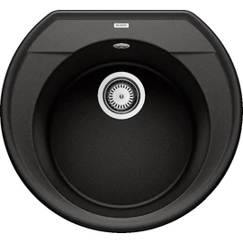 BLANCO RONDOVAL 45 Silgranit mosogató dugókiemelő nélkül, fekete 525962