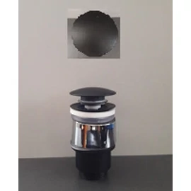 Bugnatese klikk-klakk-os mosdó leeresztő túlfolyóval, matt fekete 19281OP