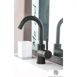 Bugnatese KOBUK Mosdócsaptelep leeresztő nélkül matt fekete színben 2213SOP