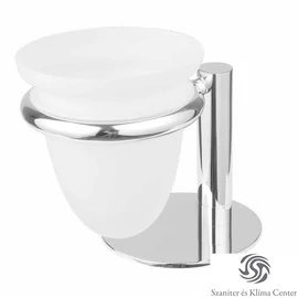 Bugnatese COMPLEMENTI Álló pohártartó matt üveg betéttel króm színben 23803