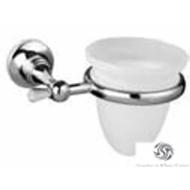 Bugnatese COMPLEMENTI Fali pohártartó fehér porc. Swarovski gombbal króm színben 28802