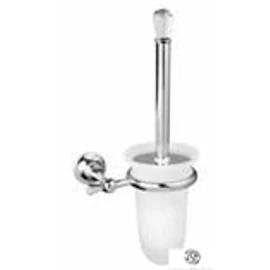 Bugnatese COMPLEMENTI Fali wc-kefetartó fehér porc. Swarovski gomb króm színben 28825