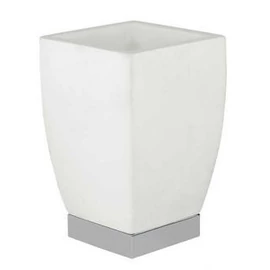 BUGNATESE COMPLEMENTI DARREDO Álló pohártartó matt fehér kerámiával, króm 30803CR