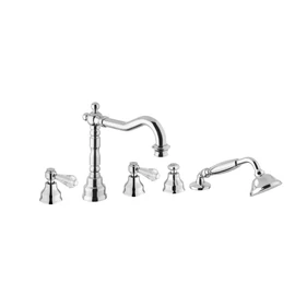 Bugnatese Revival 480KCR Peremre szerelt 5 üléses kádcsaptelep swarovski fogantyúval CR / KRÓM