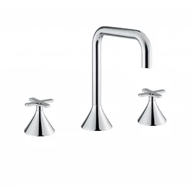 Bugnatese ORION 3 lyukas mosdó csaptelep klikk-klakk leeresztővel, fényes foszforszürke szín 5512SCNF