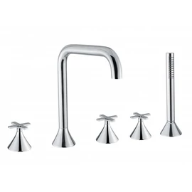 Bugnatese ORION Peremre szerelt 5 üléses kádcsaptelep fényes foszforszürke szín, 5580NF