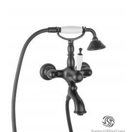 Bugnatese OXFORD Kádcsaptelep zuhanyszettel matt fekete színben 6302OP