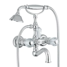 Bugnatese Arcadia kádcsaptelep zuhanyszettel swarovski fogantyúval, bronz 8300KBR