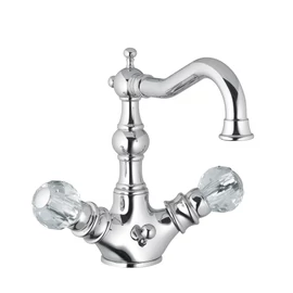 Bugnatese Arcadia 8334KCR Mosdócsaptelep leeresztővel swarovski fogantyúval CR / KRÓM