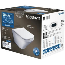 Duravit Durastyle Rimless (öblítőperem nélküli) fali wc szett, ülőkével 45510900A1